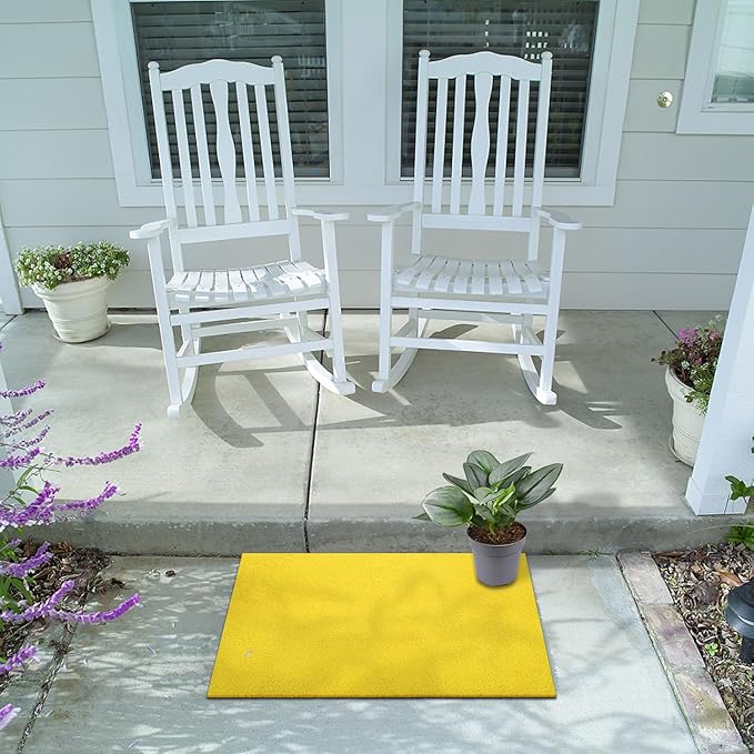 AAZZKANG Yellow Door Mats 2 Pack Multipurpose Utility Mats for Entryway, Plant Place