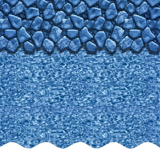 Smartline 21 ft Round Swimming Pool Liner | Boulder Swirl | UniBead Style | 54 Inch Wall Height | 20 Gauge Heavy Duty Virgin Vinyl | Designed for Steel Sided Above Ground Pools