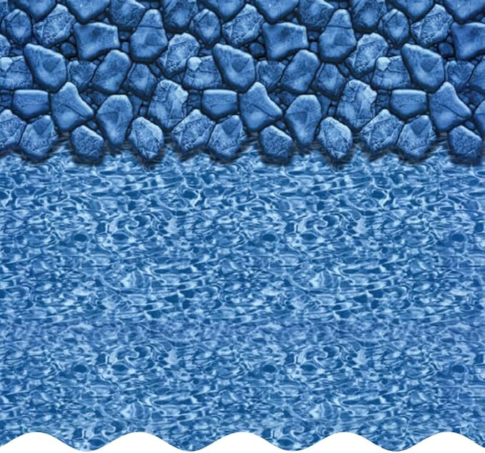 Smartline 28 ft Round Swimming Pool Liner | Boulder Swirl | UniBead Style | 54 Inch Wall Height | 20 Gauge Heavy Duty Virgin Vinyl | Designed for Steel Sided Above Ground Pools