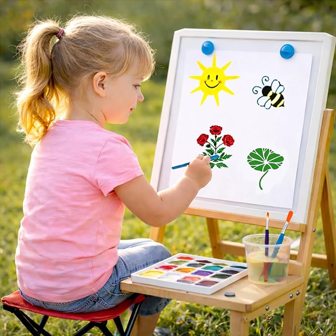 100 PCS Small Flower Stencils for Painting, Reusable Spring Stencils for Wood, Wall, Canvas & Cards, Holiday Crafts(3×3 Inch)