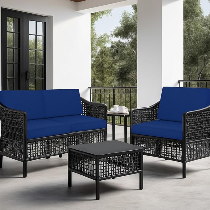 idee-home Outdoor Cushions for Patio Furniture, Outdoor Seat Cushion, Waterproof Couch Hampton Bay Deep Seat Replacement Chair Cushions for Garden Lawn Backyard Deck, 30 x 30