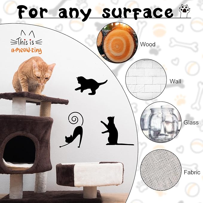 Marspark 66 Pcs Spring Easter Small Stencils for Crafts Reusable 3 Inch Stencils for Painting on Wood DIY Craft Paint Template for Wall Home Decor Card Rock Canvas Drawing Holiday (Cat and Dog)