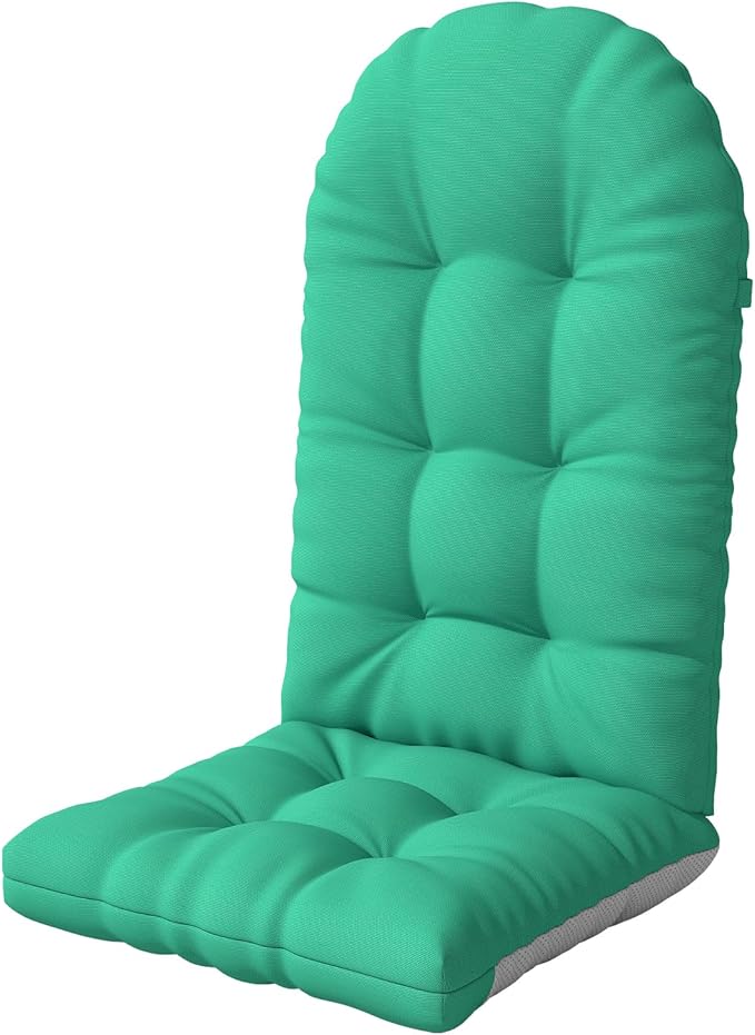 Adirondack Chair Cushion, Thickened Patio Chair Cushions with Ties, Waterproof and UV-Protected Rocking Chair Cushion for Indoor and Outdoor, Green.