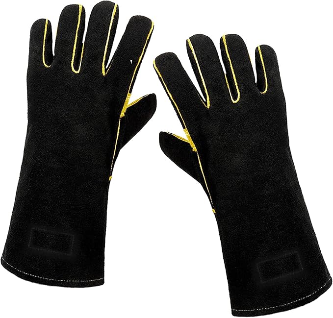 Heat Resistant Gloves for Grill BBQ,Long Sleeve Grill Gloves for Baking,Oven,Fireproof, Stove,Welder,Welding,Fireplace
