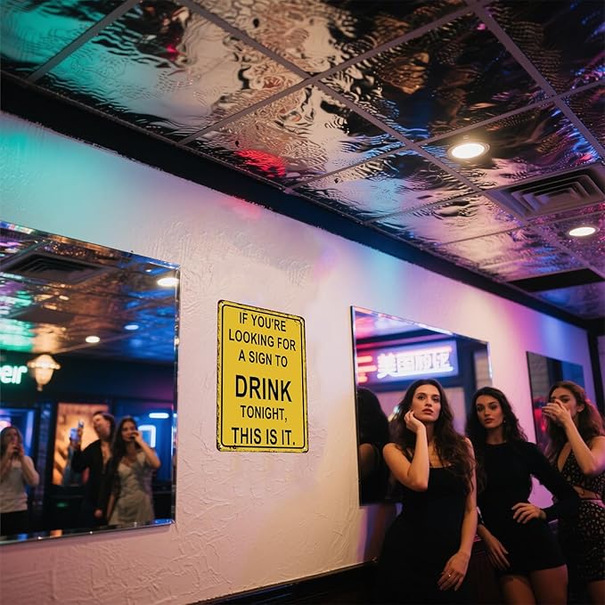 Funny Bar Signs For Home Bar Man Cave Decor Metal Bar Sign Man Cave Accessories & Garage Patio Decor Basement Gifts For Home Bars Outdoor Bars Accessories Bar Cart Decor 8×12 Inch