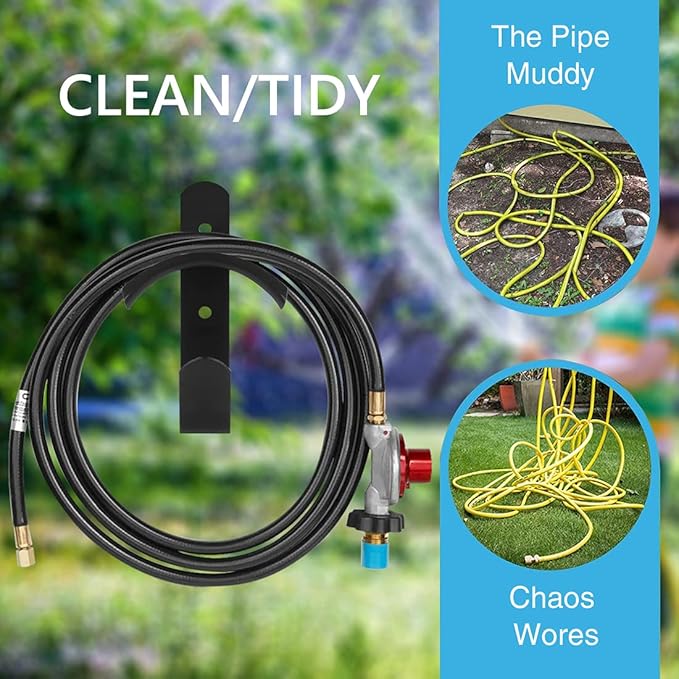 Water Hose Holder, Wall Mount Garden Hose Reel Hanger Holder, Outside Garden Hose Storage Holders organizer for Storage Ropes, Garden and Heavy Tools