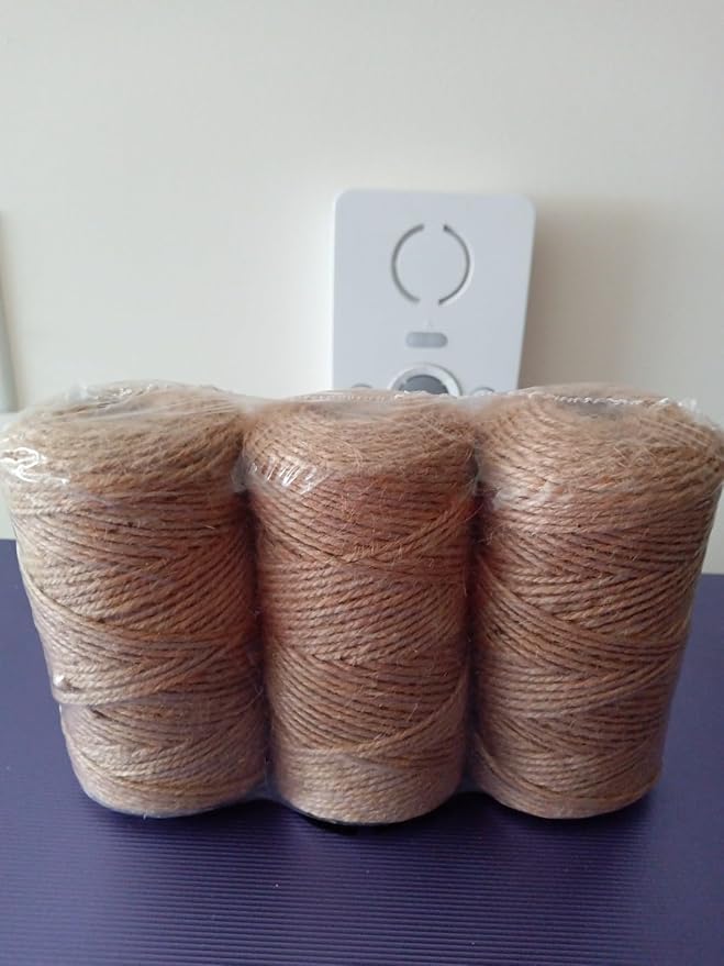 Rocky Mountain Goods Jute Twine Heavy Duty 520 ft - 3 Ply Strong Soft Natural Fiber Brown Jute for Plants, Gardening, Crafts, Macrame,Pictures, Gifts, Crochet, Tomatoes - Garden Twine String Rope