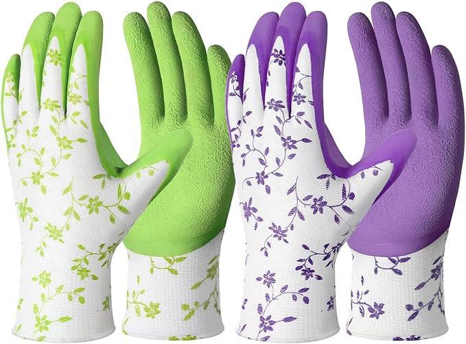 Women's Gardening Gloves- Breathable Latex Gardening Gloves，Outdoor Protective Work Glove，Gardening Gifts