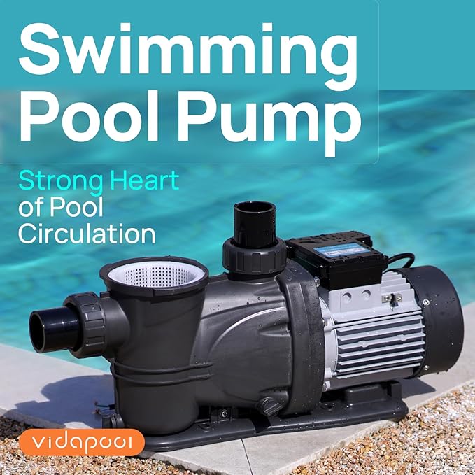 In/Above Ground Pool Pump, Self Primming High Flow (Single Speed, 1.5HP, 7350 GPH, 115V)