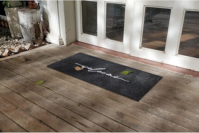 AAZZKANG Welcome Mats for Front Door Extra Large 18"x48" Outdoor with Non Slip Rubber Backing Easy to Clean Indoor Doormat for Entrance Outside Inside