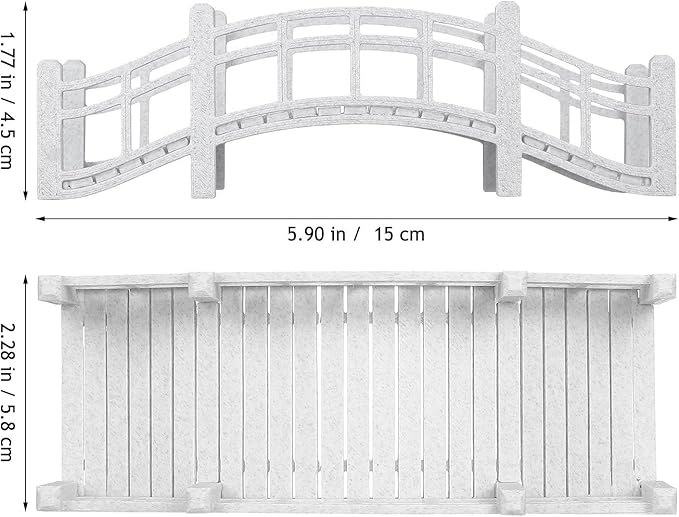 Toyvian Dollhouse Miniature Arch Bridge Vintage Micro Landscape Bridge Figurine for DIY Mini Terrarium Kits and Bonsai Garden Decor