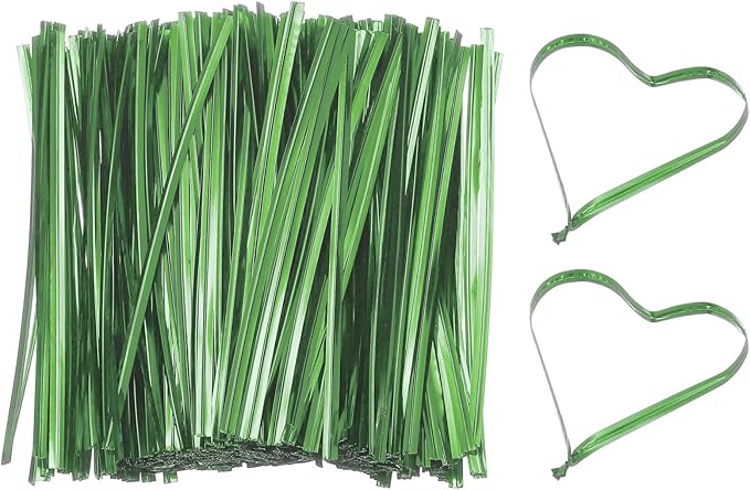 PATIKIL Bag Twist Ties 5 Inch, 800 Pcs Metallic Bread Ties for Treat Plastic Bags Gift Wrapping Candy Coffee Bag Plant Party Cake Favor, Green