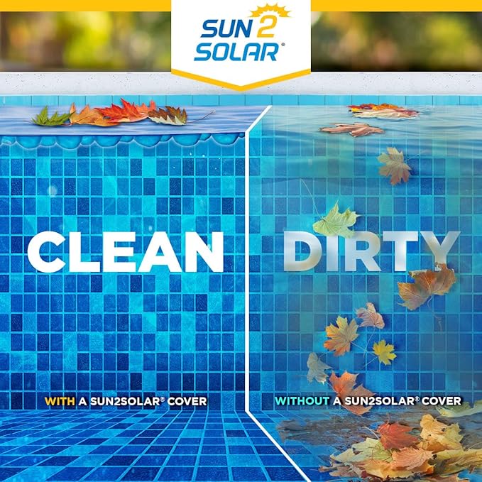 Sun2Solar Blue 8 ft Round Pool Solar Cover | 1600 Series | Heat Retaining Blanket for Inground and Above Ground Swimming Pools | Harness The Sun's Energy to Heat Pool | Bubble Heating Blankets