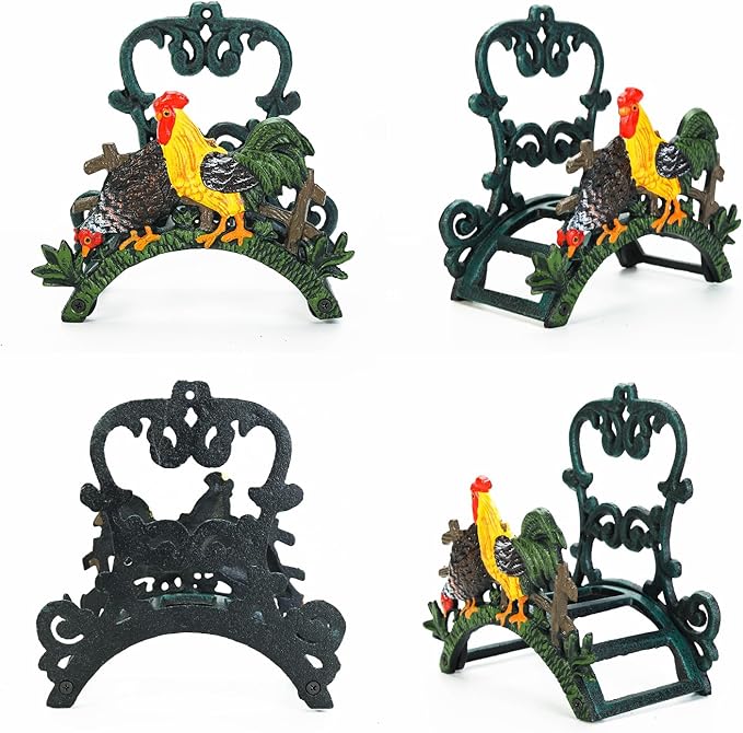 Sungmor Heavy Duty Cast Iron Hose Holder, Garden & Yard Decorative Wall Mounted Hose Butler, Water Pipe Holds, Rack, Hanger, Antique Wall Decorations