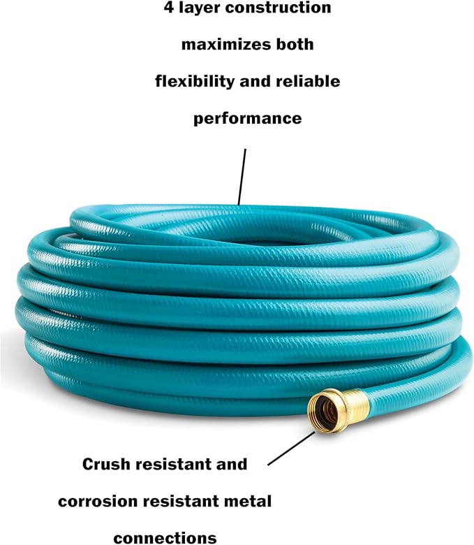 Gilmour Medium Duty 5/8" x 75' Garden Hose, Flexible and Kink Resistant Outdoor Hose