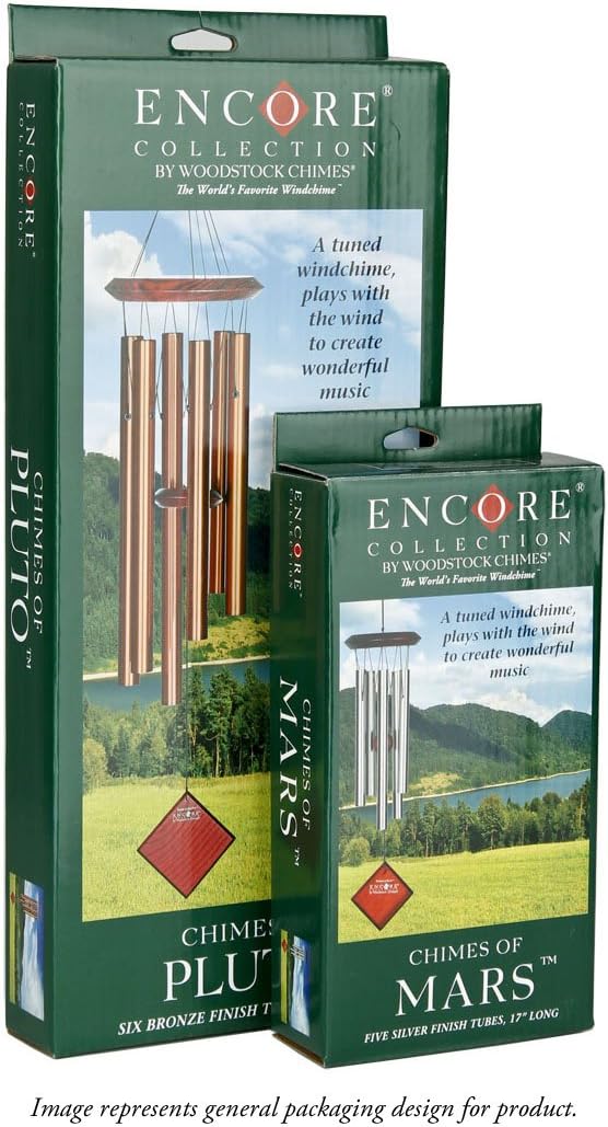 Woodstock Chimes Encore Collection, Chimes of Polaris, 22'' Evergreen Wind Chimes for Outdoor, Patio, Home or Garden Décor (DCE22)