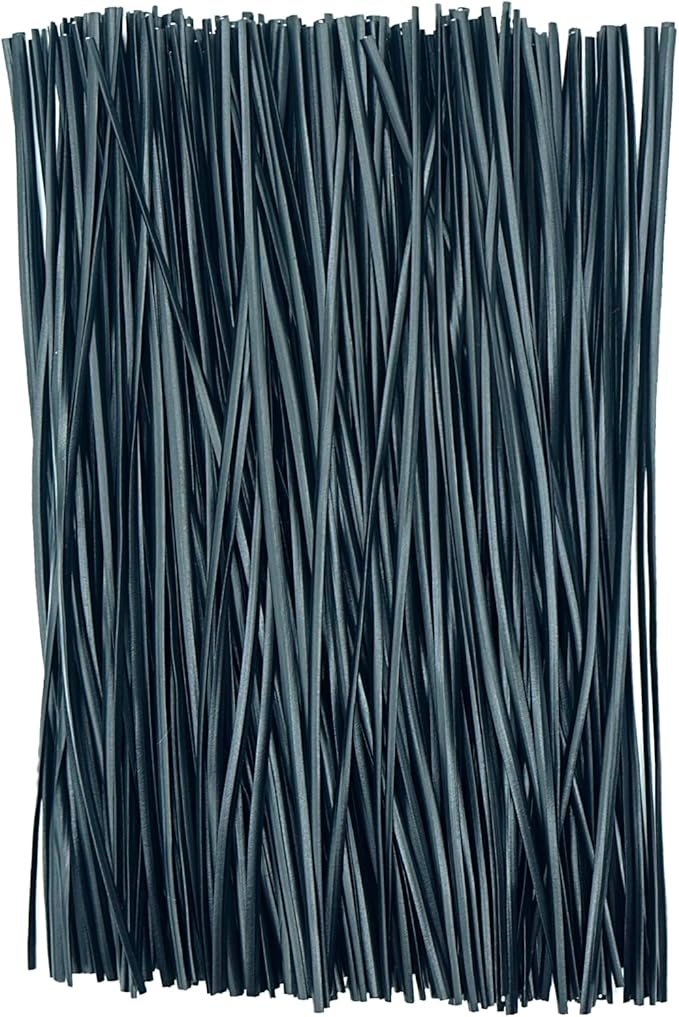 Black Plastic Twist Ties Bulk, 6 Inch Reusable Twist Ties Garden Ties for Plants, 500 Pcs Metallic Twist Ties for Bread Bags, Vines and Wrapping Cords, Christmas Decor