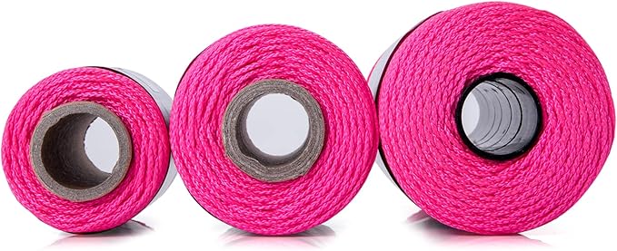 HONGDA Mason Line, 250 Feet #18 Braided Nylon Mason line String Perfect for Masonry Jobs and for The Layout of General Construction, Gardening, DIY Project, White