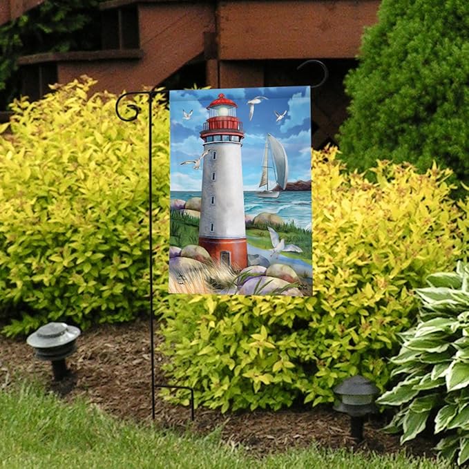 Coastal Lighthouse Summer Garden Flag 12.5" x 18" Briarwood Lane