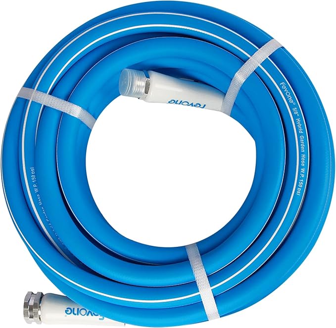 Fevone Kink Free Garden Hose 35 ft, All Weather Flexible, Heavy-Duty & Durable, Leak-Free Connection
