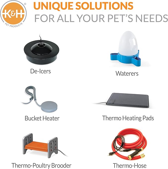 K&H Pet Products Pond Heater for Outdoor Ponds with Fish, Deluxe Thermo-Pond Perfect Climate Deicer, Winter Oxygen Exchange for Live Fish, Thermostatically Controlled, Safety Listed - 9in 1500W