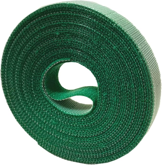 Garden Tie Green Strap Plant Supports Gentle on Plants Pre-Cut Design Tearable Reusable Sturdy Multi-Purpose for Home Garden Balcony Office (16.4ft × 0.6 inch, Green)