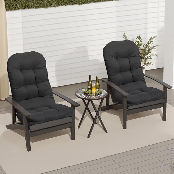 Adirondack Chair Cushion Set of 2, Thick Indoor/Outdoor Rocking Chair Cushion with High Elasticity PP Cotton, Fade-Resistant, 44'x19'x4