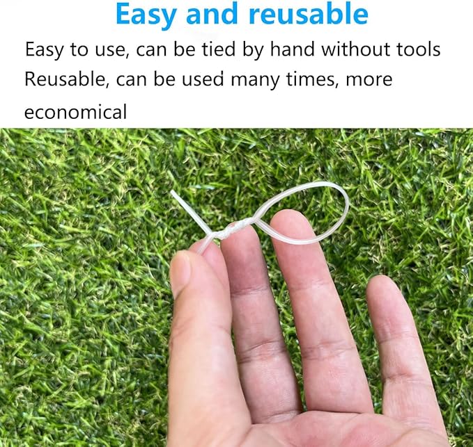 Plastic Clear 4" Twist Ties, Reusable Cable Ties,Long Garbage Bag Twist Ties, Trash Bag Coated Ties, Twisty Ties for Organizing, Plant Hollding, Office, Christmas Tree (500 Pcs/4 inch/10cm)