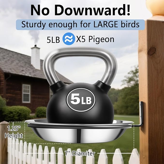 Crow Feeder Tree Mount, Stainless Steel Bird Feeder Tray Outdoor Wildlife Feeder Mount, Sturdy Corn Feeder for Crows and Squirrels – Perfect for Hunting and Bird Watching (2 Packs)
