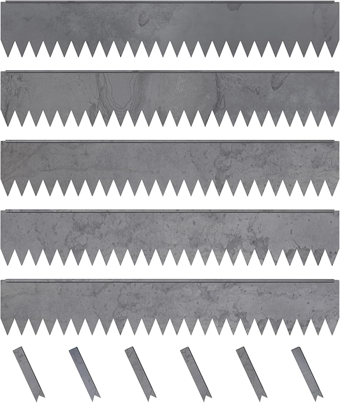 Edge Right - Hammer-in Landscape Edging - 48-inch Strips - 8-inch Depth 1/4-inch Rounded top COR-Ten Steel (5 Pack)