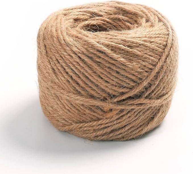 Garden Twine Natural Jute Twine 200 Feet 3mm 4ply Twine String for Climbing Plants Gardening Crafts Gifts Wrapping Decoration Bundling Packing String