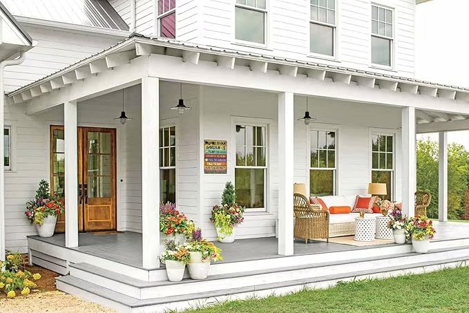Vintage Welcome to Our Garden Sign - 8x12 Inches Decorative Sign for Outdoor Use, Perfect for Home, Patio, Porch, Backyard, and Garden Decor