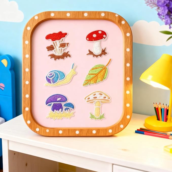 TIAMECH A4 Reusable Snail Mushroom Stencil for Painting - Leaf Layering Template, DIY Wall Art, Wood Furniture, Scrapbook & Crafts (8.3x11.7inch)