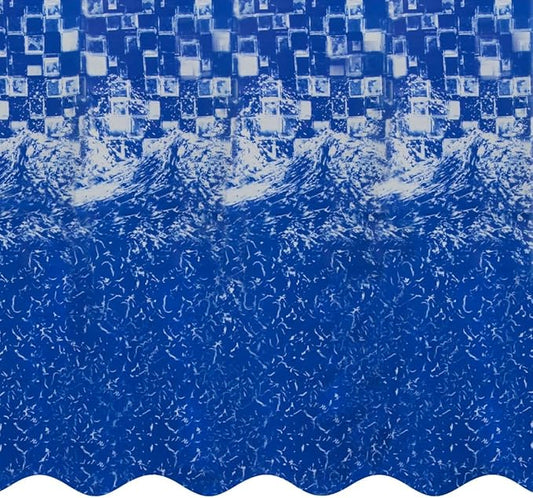 Smartline 18 ft x 33 ft Oval Swimming Pool Liner | Tidal Surge | Unibead Style | 54 Inch Wall Height | 20 Gauge Heavy Duty Virgin Vinyl | Designed for Steel Sided Above Ground Pools