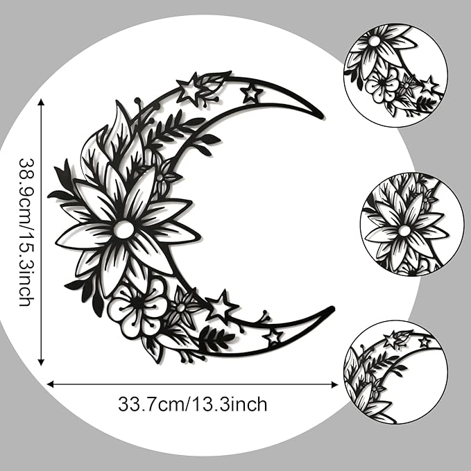 EZ4ENCE Decoration Wall Art Boho Wall Home Decor Hanging Appearance Wall Decor Metal Wall Hanging Decor