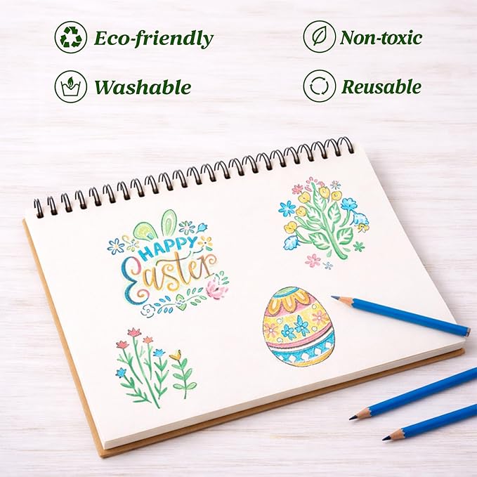 80 PCS Reusable Easter Stencils – Small Easter Stencils for Crafts, Painting on Wood, Fabric, Walls & Cards, Spring Craft Templates (3×3 Inch)