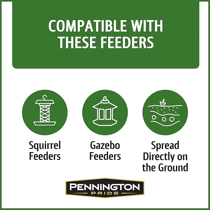 Pennington Pride Squirrel & Critter Blend,with Sunflower Seeds and Peanuts for Squirrels,Helps Keep Critters Away from Bird Feeders,10-lb. Bag,(Pack of 2)