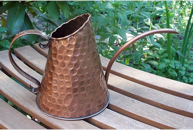Achla Designs Dainty Hammered Copper Watering Can, 3 Pint