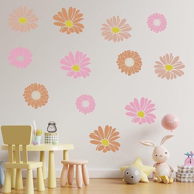Keluna Large Flower Stencils for Painting - Sunflower Daisy Flower Stencils for Painting on Wood Fence Garden