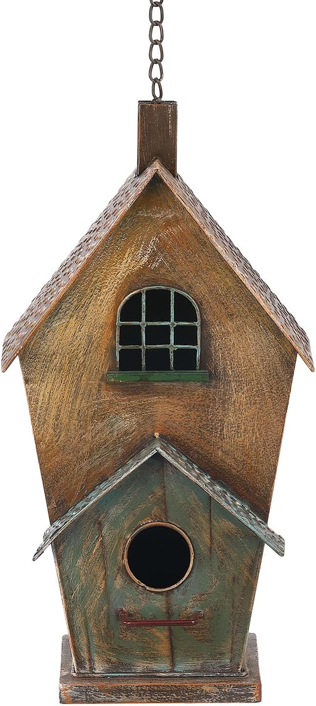 Jemeni Metal Birdhouse for Outdoors, Bird Houses for Outside Hanging, Country Cottage Style……