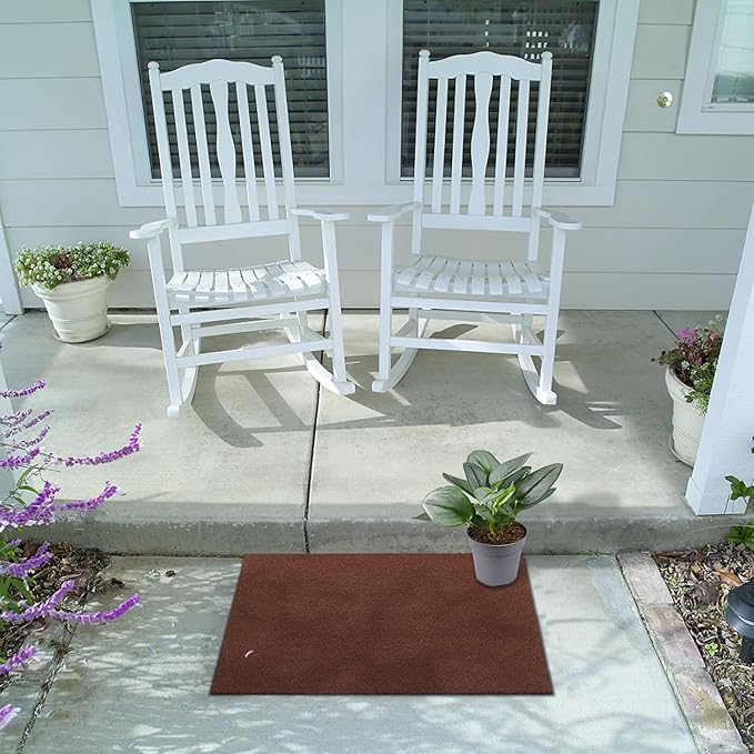 AAZZKANG Blank Doormat Outdoor Entrance Non Slip Front Door Mat 2-Pack Ultra Absorb Mud Easy to Clean Multi-Purpose Carpet for Patio,Garden,Home,Pet