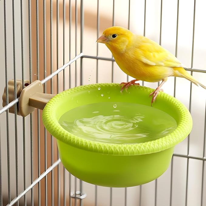 Bird Bath for Cage Multi-Function Small Tub Bowl for Hang Inside Cage Birdbath Shower Cages Parrot Supplies Bathing Tub for Parrot/Parakeets/Cockatiels/Canary/Budgerigar
