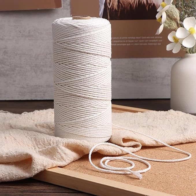 Twine String White, 1312 Feet Butchers Twine for Crafts Garden String Kite Garden for Gardening for Climbing Plants