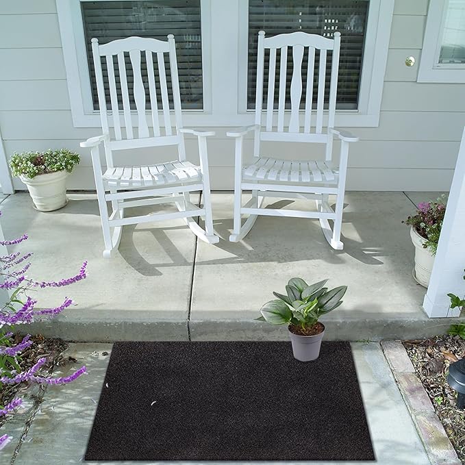 AAZZKANG Large Front Door Mat Outdoor 2 Pack with Non Slip Backing Multipurpose Utility Mats 36"x24" Blank Doormat Ultra Absorb Mud Easy to Clean Welcome Mat for Indoor,Entrance