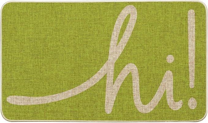 Artoid Mode Green Hi Doormat, Home Spring Summer Decor Switch Rug Welcome Door Mat Floor Mat 17x29 Inch