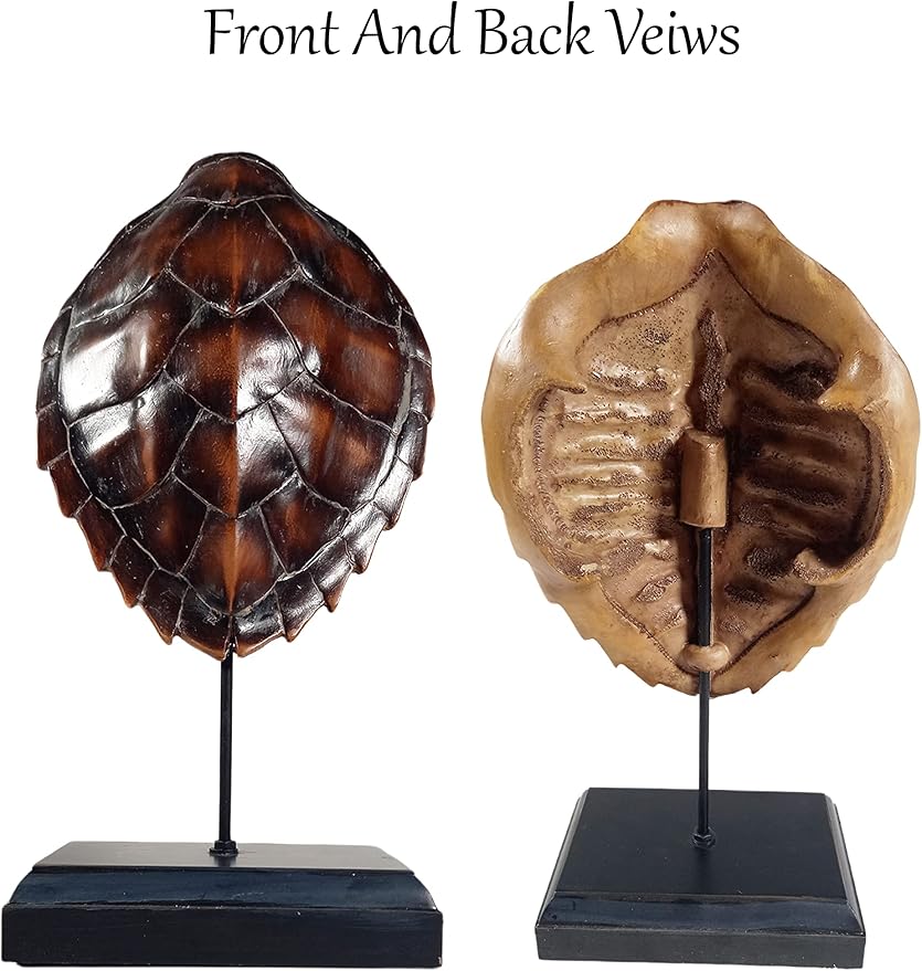Urbalabs Indoor Standing Modern Turtle Shell Decor Minimalist Tortoise Beach Garden Statues Ocean Lake Cabin Beach Ocean Nautical Decorative Fishing Beach Themed Home Decor Nautical (Sea Turtle)