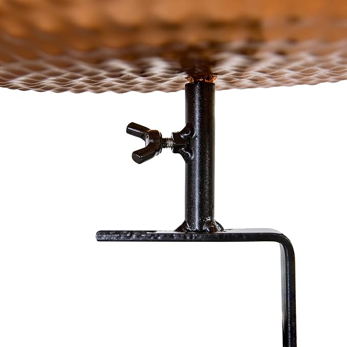 Sunnydaze Copper Bird Bath for Outside - Outdoor Bird Bath for Deck Railing - 12" Diameter