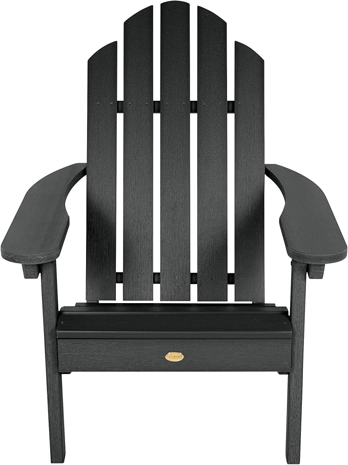 Highwood Classic Westport Adirondack Chairs, 2-Piece Set, Black