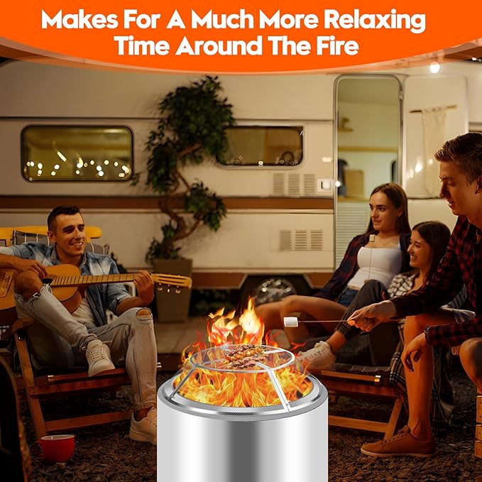 Fire Pit Spark Screen for Solo Stove Range Accessories, 15 Inch Range Shield 304 Stainless Steel Detachable Mesh Fire Pit Spark Protector with Grill Function and Removal Tools