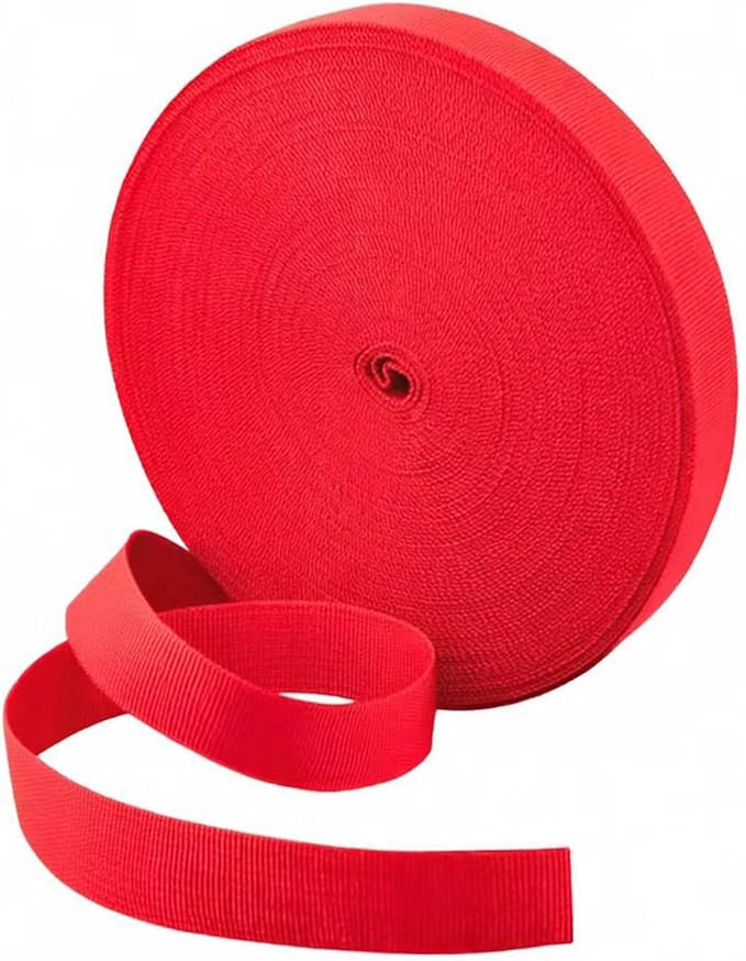 1 Roll 65.6 Feet Tree Tie for Plant Support Garden Strap 1 Inch Width Staking and Guying Material 1,800 Lbs Strength (Red)